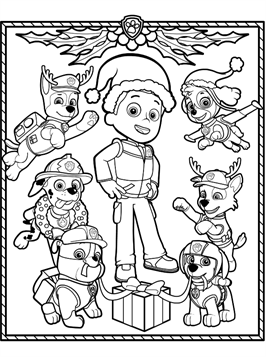 Kids-n-fun.com | 15 coloring pages of Paw Patrol Christmas